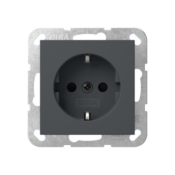 Gira 475528 SCHUKO-Steckdose SP ohne Befestigungskrallen System 55 Anthrazit