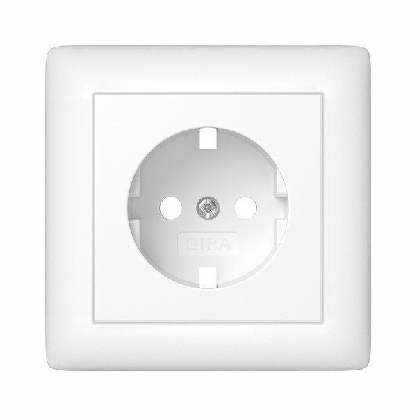 Gira 492904 Abdeckung SCHUKO-Steckdose Vollplatte System 55 Reinweiß m