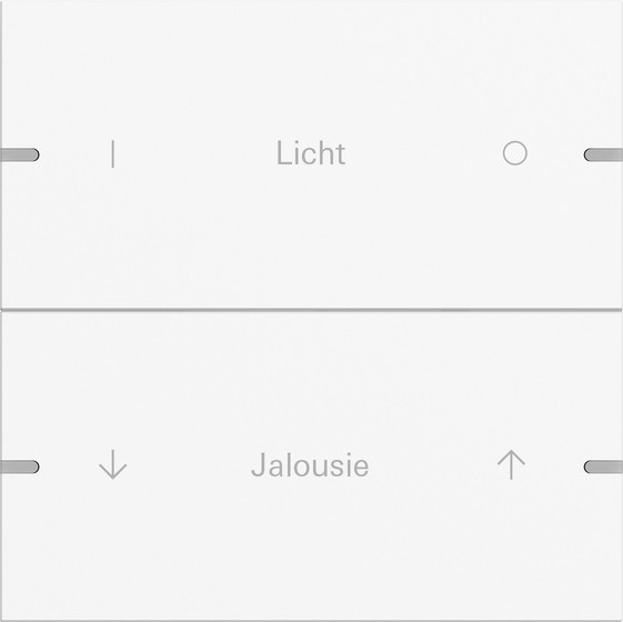 Gira 5032927 Wippenset 2-fach individuell Tastsensensor 4.95 Alum.Reinweiß m(lack.)