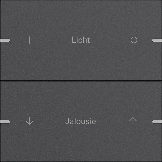 Gira 5032928 Wippenset 2-fach individuell Tastsensensor 4.95 Alum.Anthrazit(lack.)
