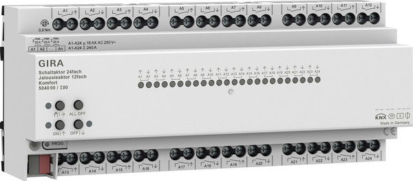 Gira 504000 Schalt-/Jalousieaktor 24-fach/12-fach 16 A REG Kmf KNX Secure