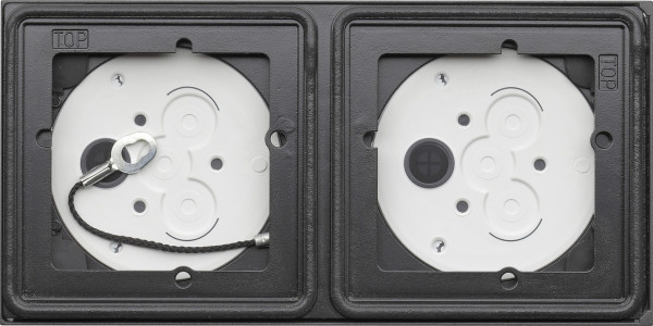 Gira 5502910 Aufputzgehäuse 2-fach System 106 Anthrazit