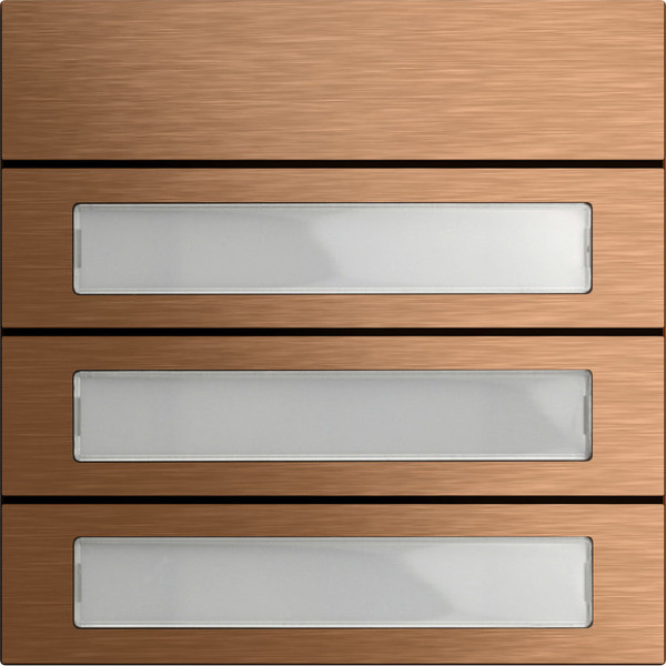 Gira 5533921 Ruftastenmodul 3-fach System 106 Bronze