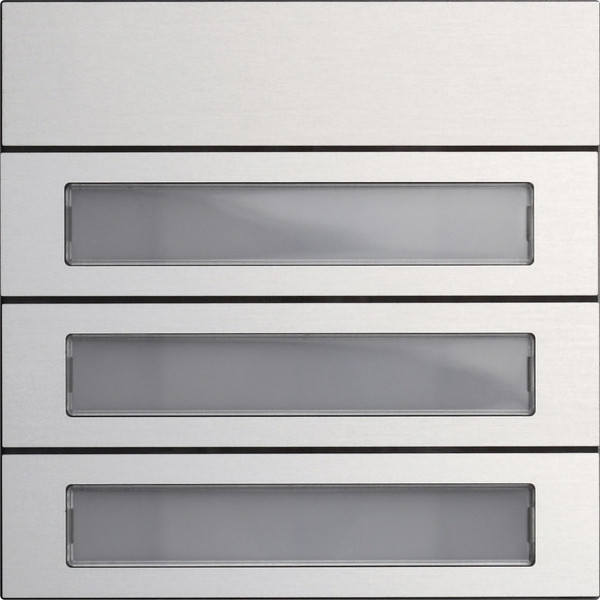 Gira 5533926 Ruftastenmodul 3-fach System 106 Aluminium