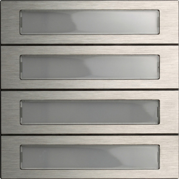 Gira 5534920 Ruftastenmodul 4-fach System 106 Edelstahl