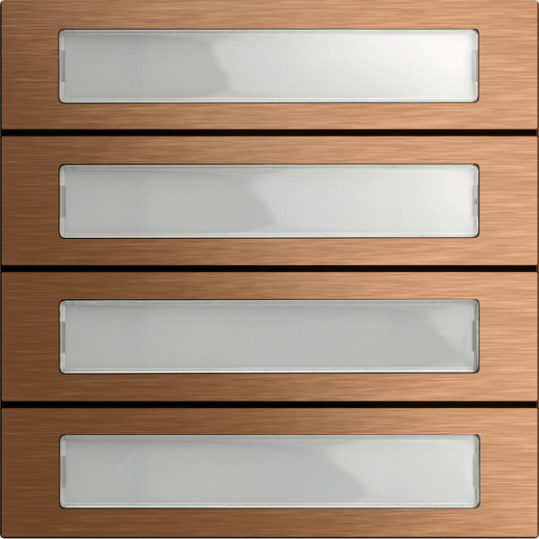 Gira 5534921 Ruftastenmodul 4-fach System 106 Bronze