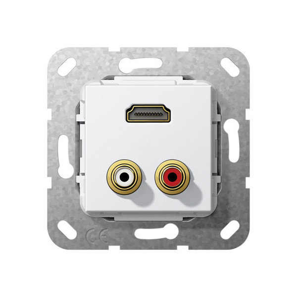 Gira 567403 C-Audio HDMI K-poligeitsche Einsatz Reinweiß