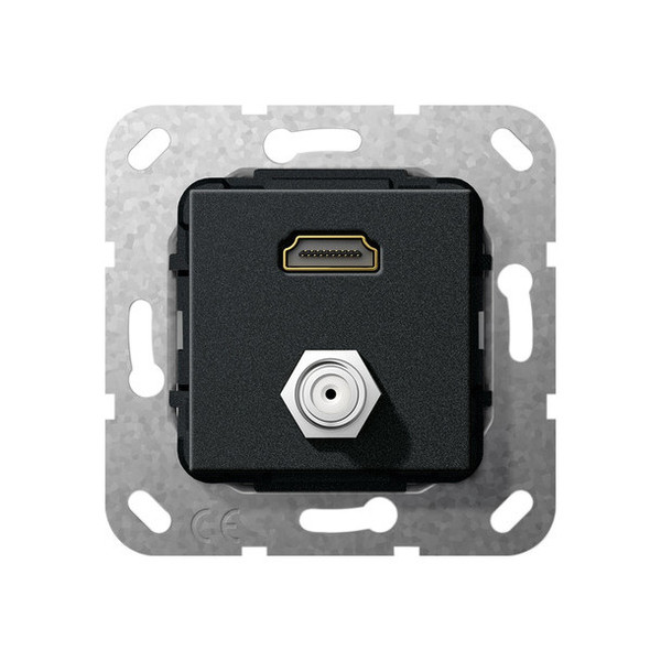 Gira 567510 HDMI SAT-F-Buchse Kpl. Einsatz Schwarz m