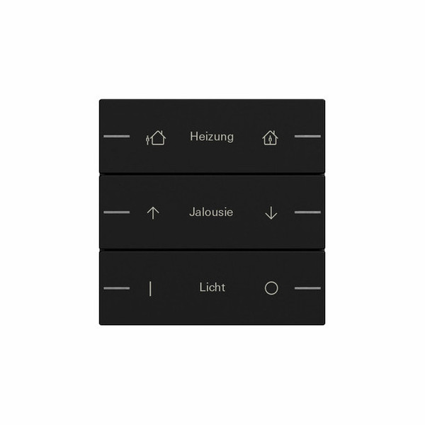 Gira 5763005 Wippenset 3-fach individuell Tastsensensor 4.55 Schwarz m