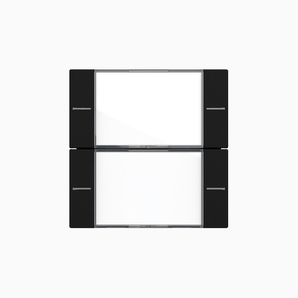 Gira 5772005 Wippenset 2-fach Beschriftungsfeld Tastsensensor 4.55 Klar/Schwarz m