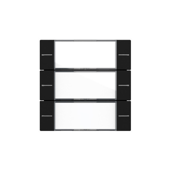 Gira 5773005 Wippenset 3-fach Beschriftungsfeld Tastsensensor 4.55 Klar/Schwarz m