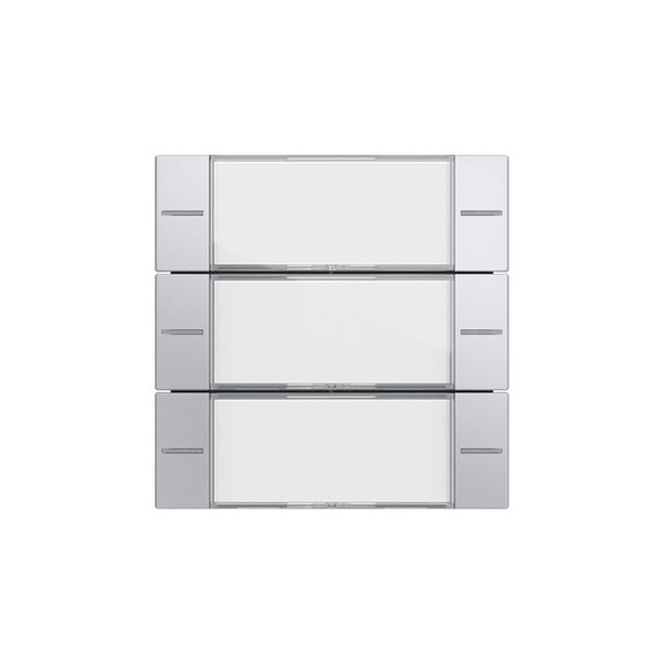 Gira 577326 Wippenset 3-fach Beschriftungsfeld Tastsensensor 4.55 Klar/F Alu