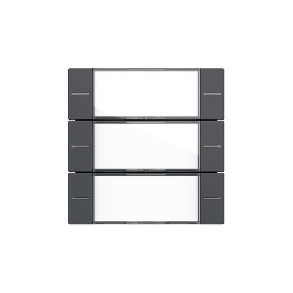 Gira 577328 Wippenset 3-fach Beschriftungsfeld Tastsensensor 4.55 Klar/Anthrazit