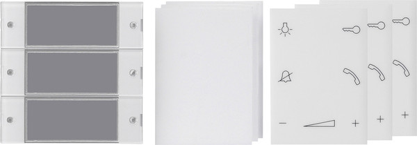 Gira 850400 Wippenset 3-fach Wohnungsstation System 55 Klar