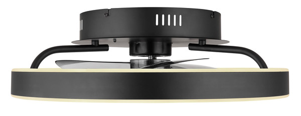 Globo Conway LED Deckenventilator 40W CCT Schwarz, Metall Fernbedienung Memoryfunktion Ø50cm 03634