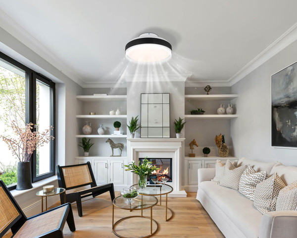 Globo Carney LED Deckenventilator 40W CCT Weiß Matt Fernbedienung Nachtlicht Memoryfunktion Ø45cm 03667S