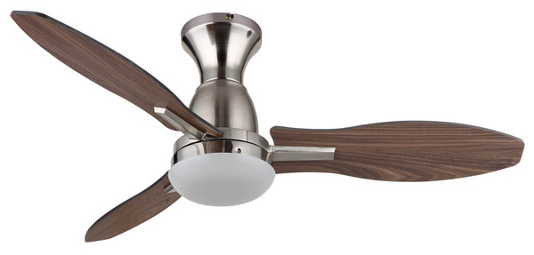 Globo Gale LED Deckenventilator 22W CCT Nickel Matt, Metall Fernbedienung Memoryfunktion 32,5cm 03671N