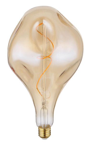 Globo Lampe E27 Leuchtmittel E27 4W Warmweiß Amber, Glas Ø16,5cm 11536A