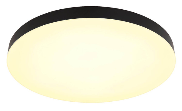 Globo LED Deckenleuchte Matthew 50W CCT warm-/neutral-/tageslichtweiss Schwarz matt Ø50cm