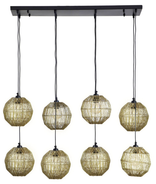 Globo Hermi Ii E27 Hängeleuchte 8-fach 25W Altmessing Ø20cm 14995-8H