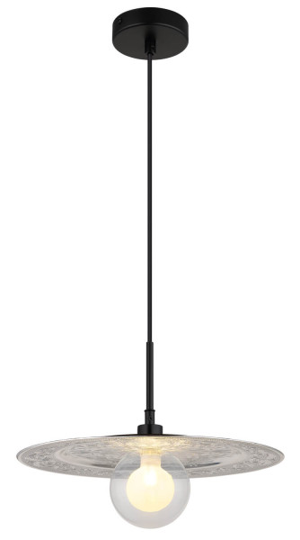 Globo Riga G9 Hängeleuchte 5W Schwarz Matt, Metall Ø33cm 15169S