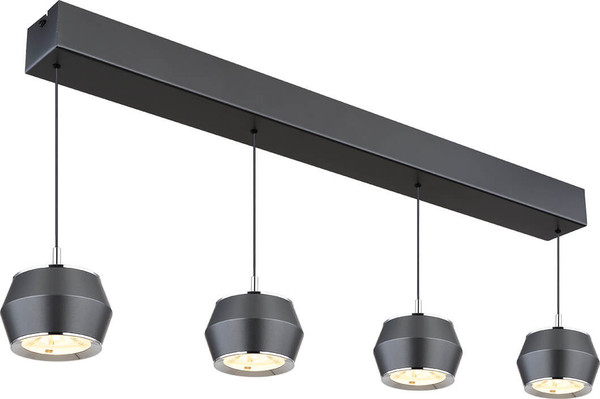 Globo Marthy LED Hängeleuchte 24W Warmweiß Grau Matt, Metall Ø10cm 15209-4