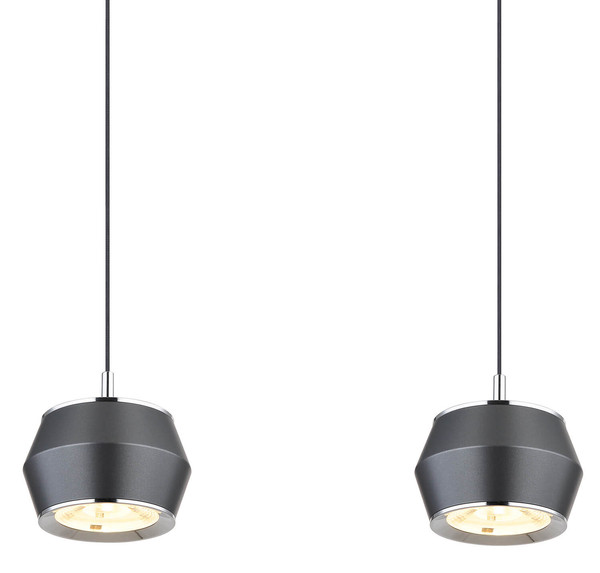 Globo Marthy LED Hängeleuchte 24W Warmweiß Grau Matt, Metall Ø10cm 15209-4