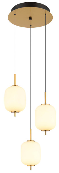 Globo Ewald LED Hängeleuchte 20W Warmweiß Messingfarben, Metall Ø13,5cm 15217-3