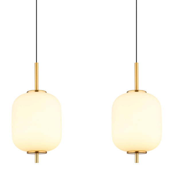 Globo Ewald LED Hängeleuchte 26W Warmweiß Messingfarben, Metall Ø13,5cm 15217-4