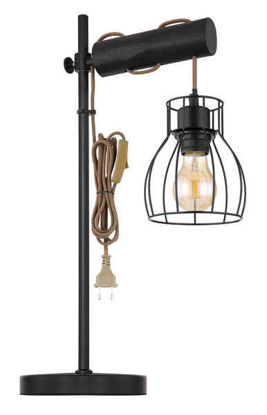 Globo Mina E27 Tischleuchte 40W Schwarz Matt, Metall Ø13,6cm 15326TNB