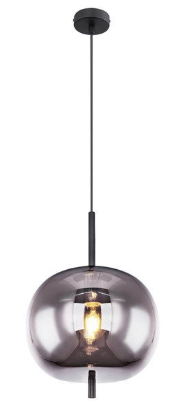 Globo Pendelleuchte Blacky E27 Schwarz Metall Glas Ø30cm