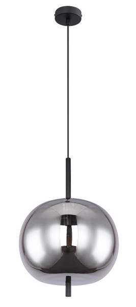 Globo Pendelleuchte Blacky E27 Schwarz Metall Glas Ø30cm