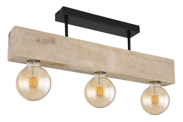 Globo Adalie E27 Deckenleuchte 3-fach 60W Schwarz Matt, Metall 19cm 15455-3D