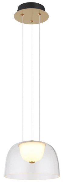 Globo Jocky LED Hängeleuchte 10W Warmweiß Messingfarben, Metall Ø23cm 15474H1