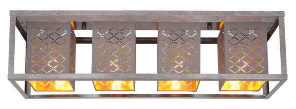 Globo Thomas E27 Deckenleuchte 4-fach 25W Silberfarben, Metall 22,5cm 15498-4D