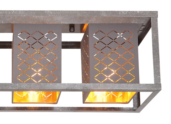 Globo Thomas E27 Deckenleuchte 4-fach 25W Silberfarben, Metall 22,5cm 15498-4D