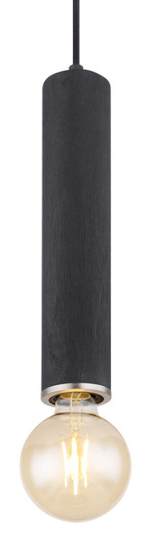 Globo Marion E27 Hängeleuchte 60W Schwarz Matt, Metall Ø6cm 15499H