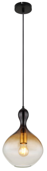 Globo Aladdin E27 Hängeleuchte 40W Schwarz Matt, Metall Ø23cm 15538H1