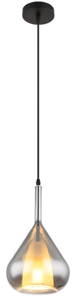 Globo Geeky E27 Hängeleuchte 60W Schwarz Matt, Metall Ø20cm 15542