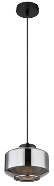 Globo Christiana E27 Hängeleuchte 40W Schwarz Matt, Metall Ø18cm 15547H