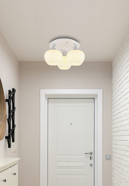 Globo Maxy E27 Deckenleuchte 3-fach 40W Weiß Matt, Metall Ø18cm 15548-3DW