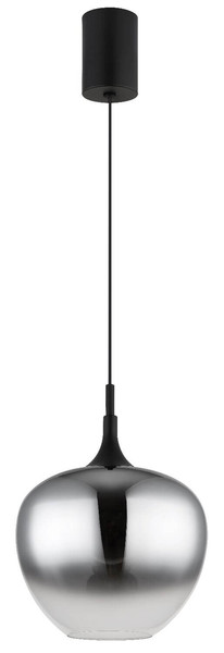 Globo Pendelleuchte Maxy E27 Schwarz matt rauchfarben Metall Glas Ø29cm