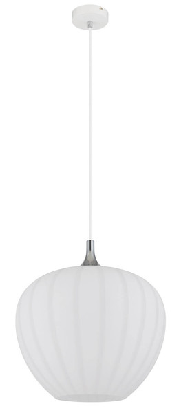 Globo Maxy E27 Hängeleuchte 60W Weiß Matt, Metall Ø40cm 15548H2W