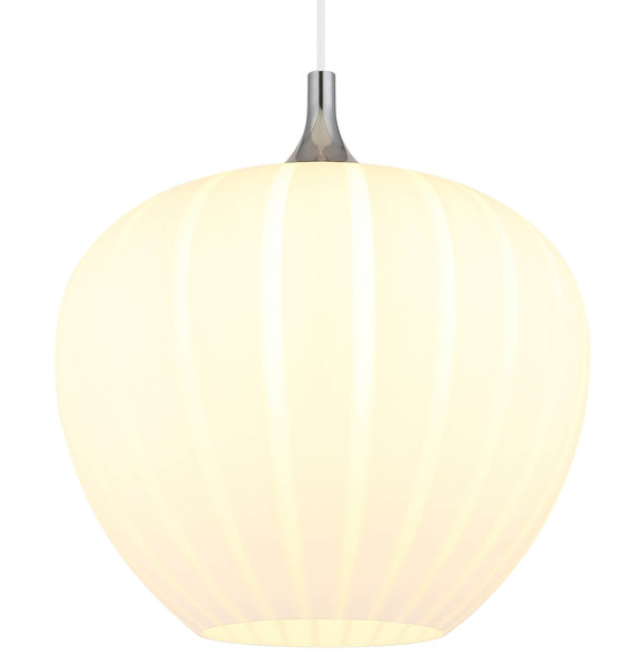 Globo Maxy E27 Hängeleuchte 60W Weiß Matt, Metall Ø40cm 15548H2W