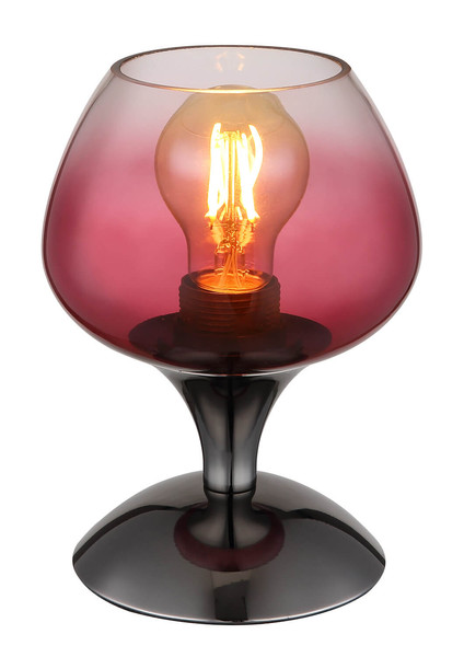 Globo Maxy E27 Tischleuchte 40W Schwarz-Chrom, Metall Ø15cm 15548T6