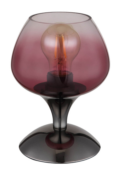 Globo Maxy E27 Tischleuchte 40W Schwarz-Chrom, Metall Ø15cm 15548T6