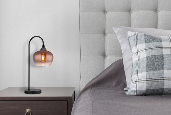 Globo Maxy E27 Tischleuchte 40W Schwarz Matt, Metall Ø18cm 15548TG