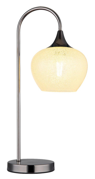 Globo Tischleuchte Maxy E27 Schwarz-chrom Metall Glas 54x27,5cm