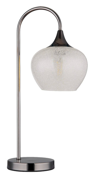 Globo Tischleuchte Maxy E27 Schwarz-chrom Metall Glas 54x27,5cm