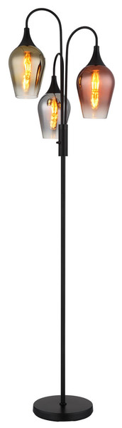 Globo Lavus E27 Stehleuchte 3-fach 40W Schwarz Matt, Metall Ø15cm 15552-3S